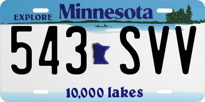 MN license plate 543SVV