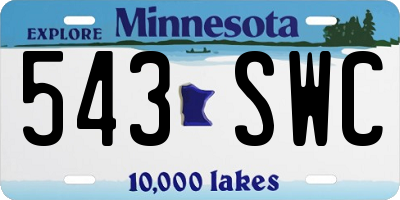 MN license plate 543SWC