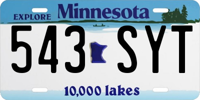 MN license plate 543SYT