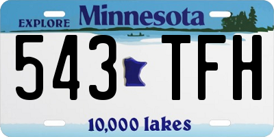 MN license plate 543TFH