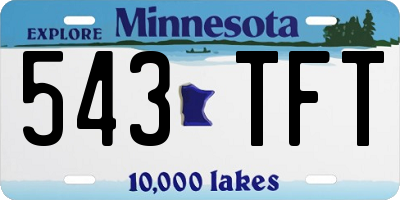 MN license plate 543TFT