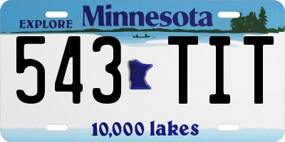 MN license plate 543TIT