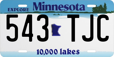 MN license plate 543TJC