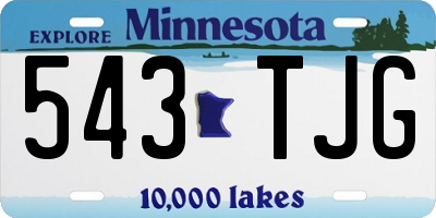 MN license plate 543TJG