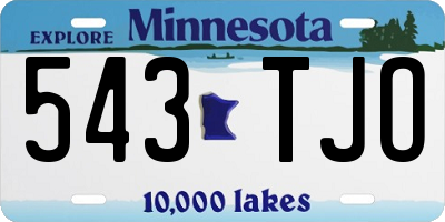 MN license plate 543TJO