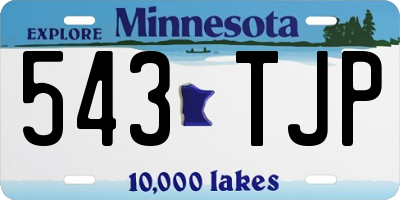 MN license plate 543TJP