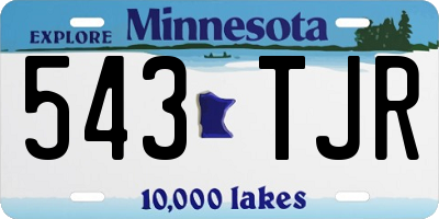 MN license plate 543TJR