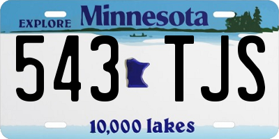 MN license plate 543TJS