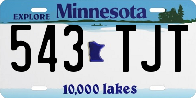 MN license plate 543TJT