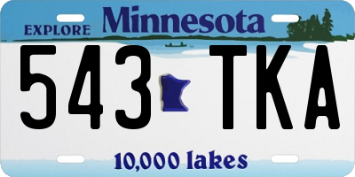 MN license plate 543TKA