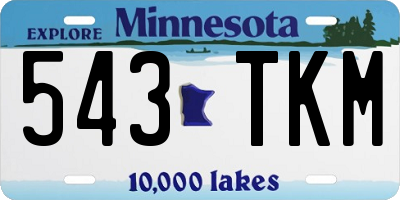 MN license plate 543TKM