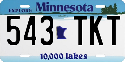 MN license plate 543TKT