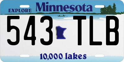 MN license plate 543TLB