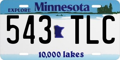 MN license plate 543TLC