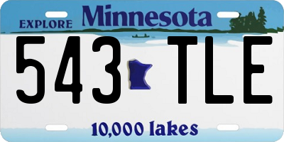 MN license plate 543TLE