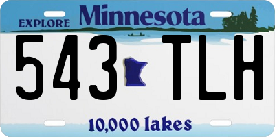 MN license plate 543TLH