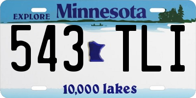 MN license plate 543TLI