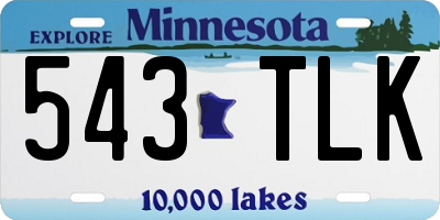 MN license plate 543TLK