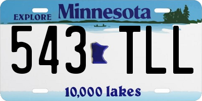 MN license plate 543TLL