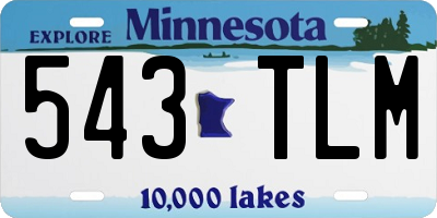 MN license plate 543TLM