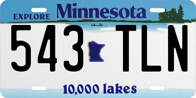 MN license plate 543TLN