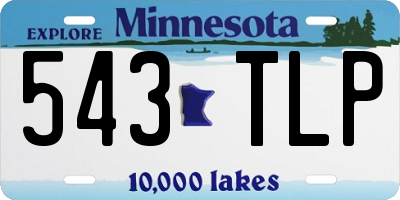MN license plate 543TLP