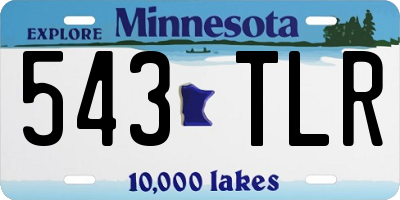 MN license plate 543TLR