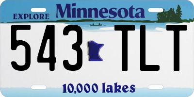 MN license plate 543TLT