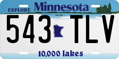 MN license plate 543TLV