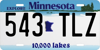 MN license plate 543TLZ
