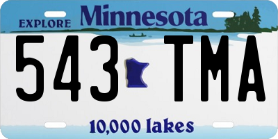 MN license plate 543TMA