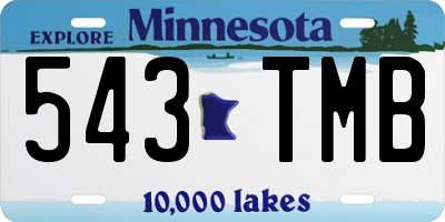 MN license plate 543TMB