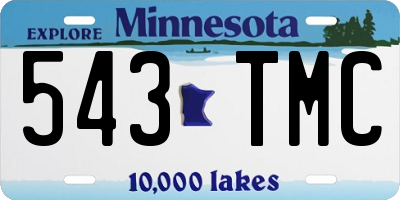 MN license plate 543TMC