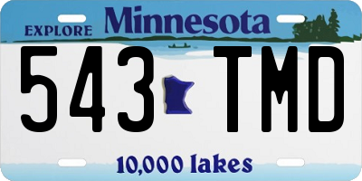 MN license plate 543TMD