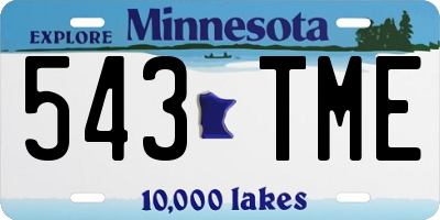 MN license plate 543TME