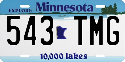 MN license plate 543TMG