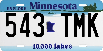 MN license plate 543TMK