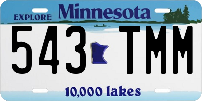 MN license plate 543TMM