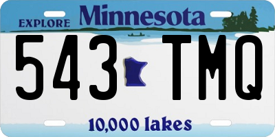 MN license plate 543TMQ