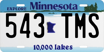 MN license plate 543TMS