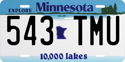 MN license plate 543TMU