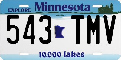 MN license plate 543TMV
