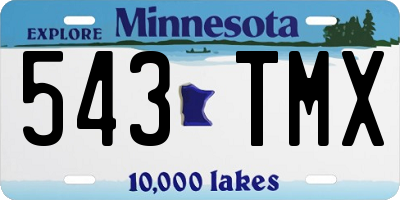 MN license plate 543TMX