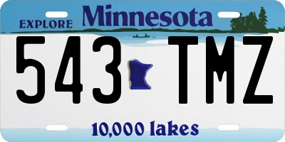 MN license plate 543TMZ
