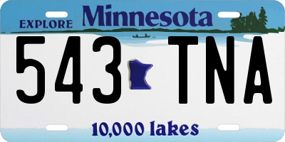 MN license plate 543TNA