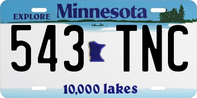 MN license plate 543TNC