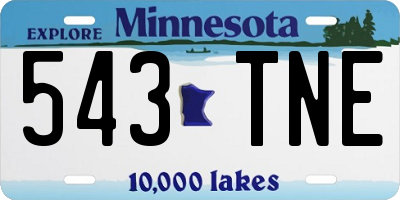 MN license plate 543TNE