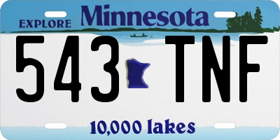 MN license plate 543TNF