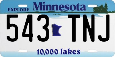 MN license plate 543TNJ