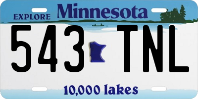 MN license plate 543TNL